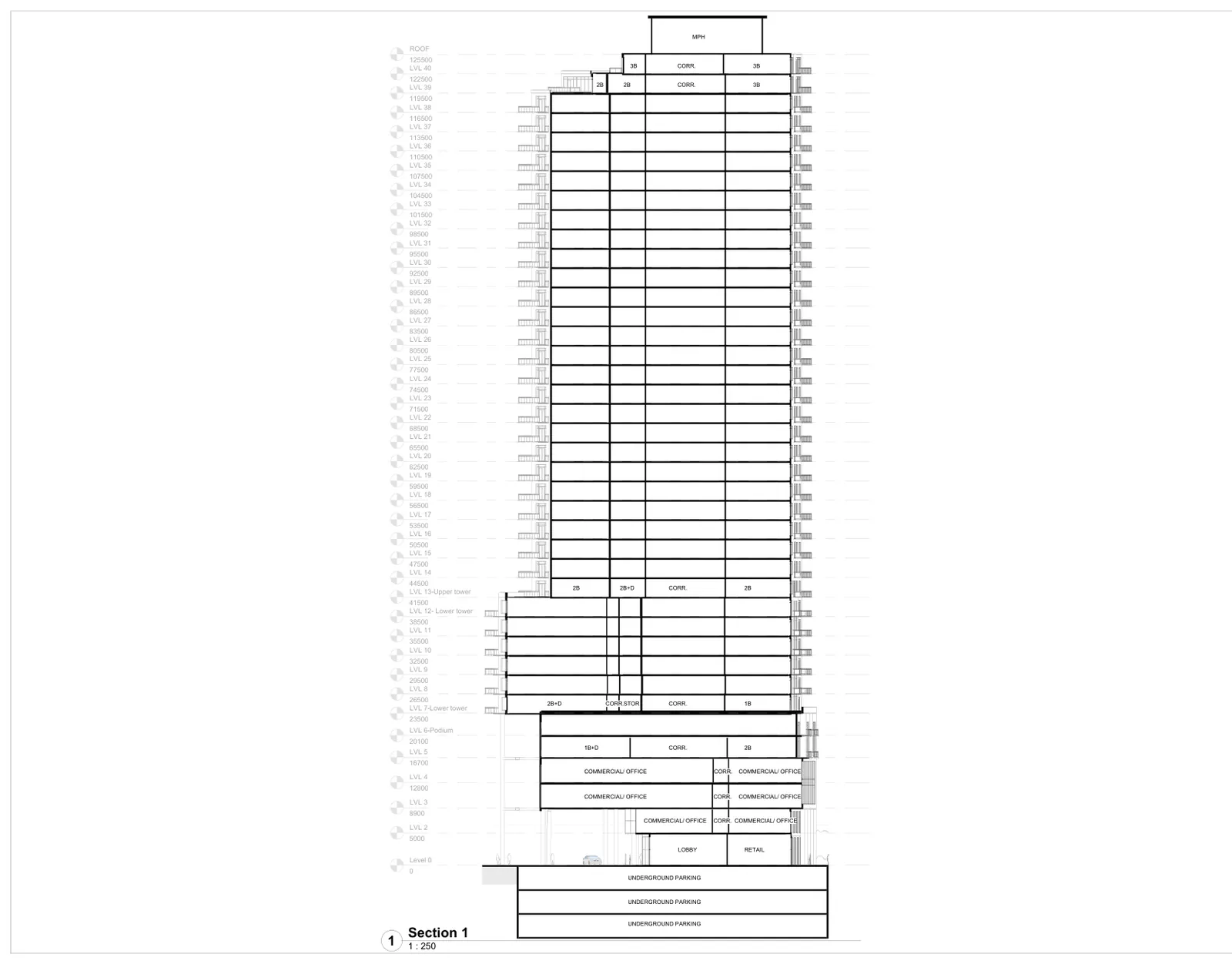 Drawing sheet: A204 — Building section