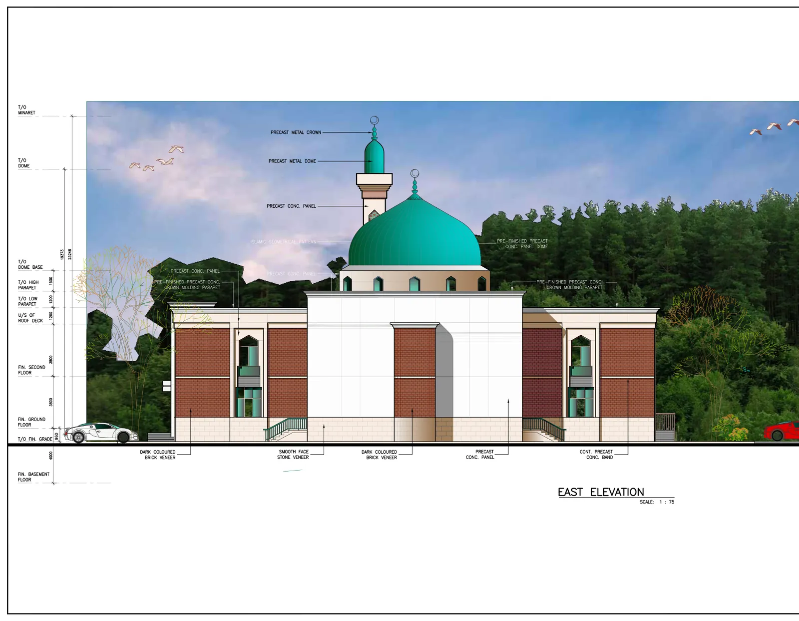 Drawing sheet: A3.3 — East elevation